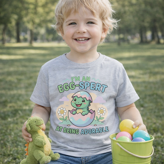 "I'm an Egg-spert at Being Adorable" Kids T-Shirt