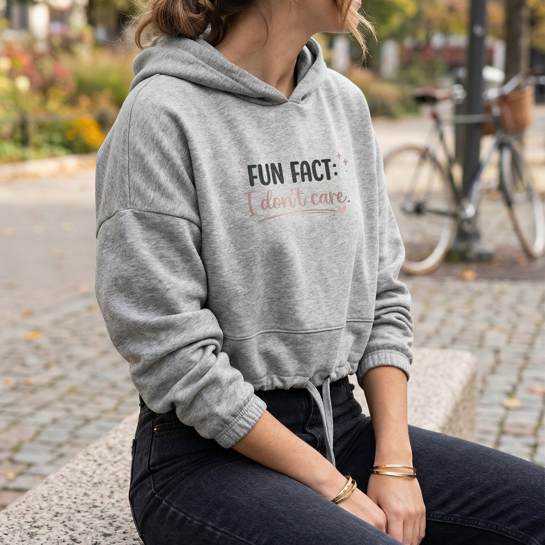 Women’s Luxury Cropped Oversized Statement Hoodie