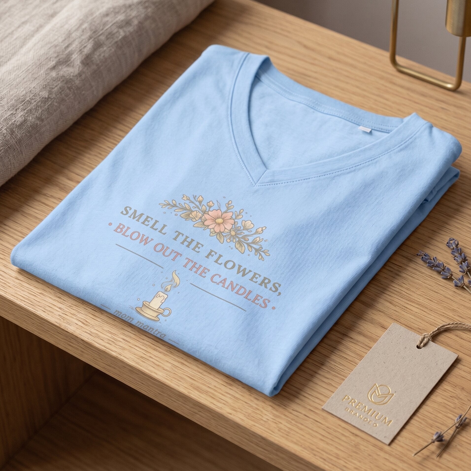 The "Mom Mantra" Signature V-Neck Essential