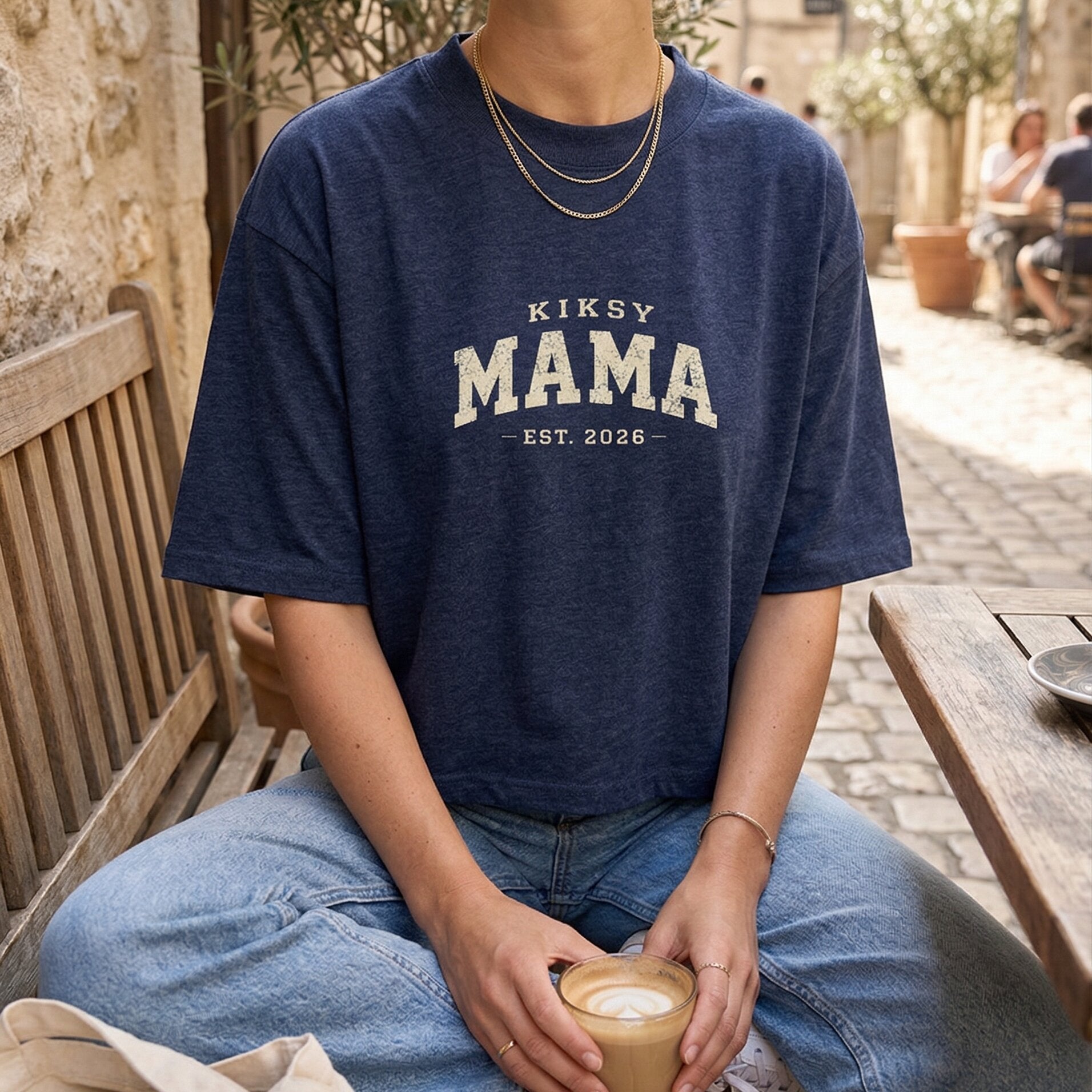 KIKSY MAMA Est. 2026 Vintage Collegiate Tee