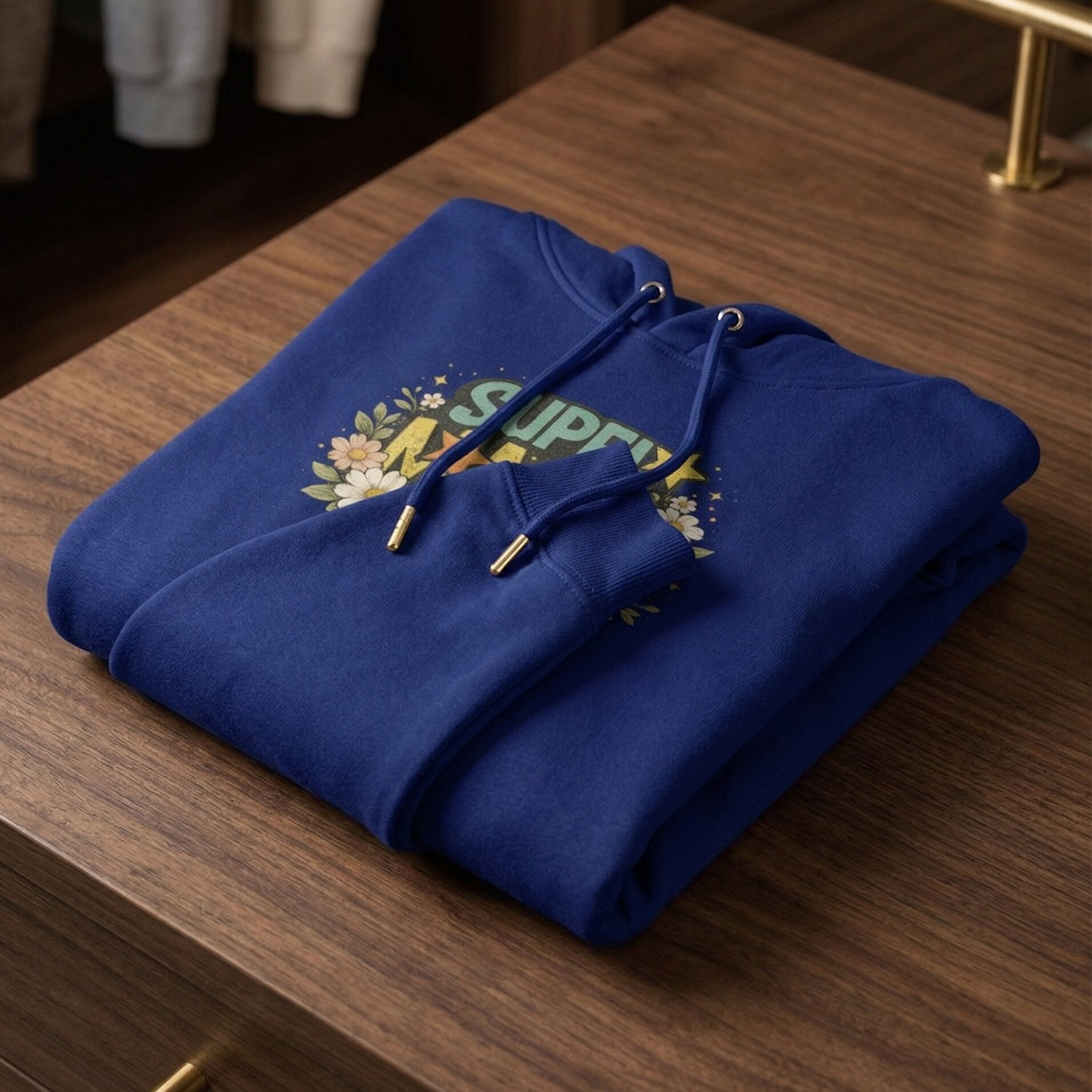 Iconic "Super Mama" Graphic Hoodie - Empowered & Elevated Style