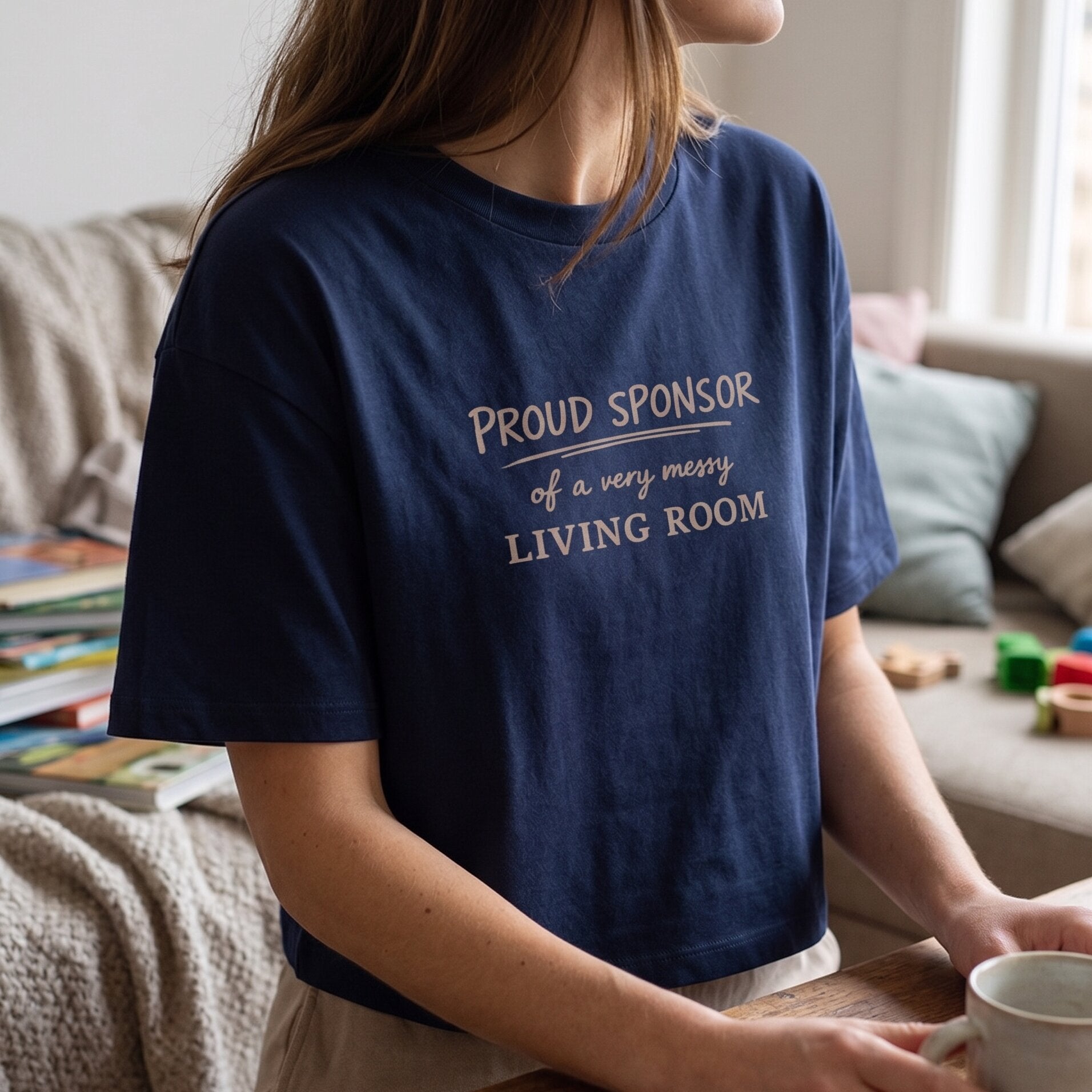 The "Honest Decorator" Tee: Proud sponsor of a very messy living room