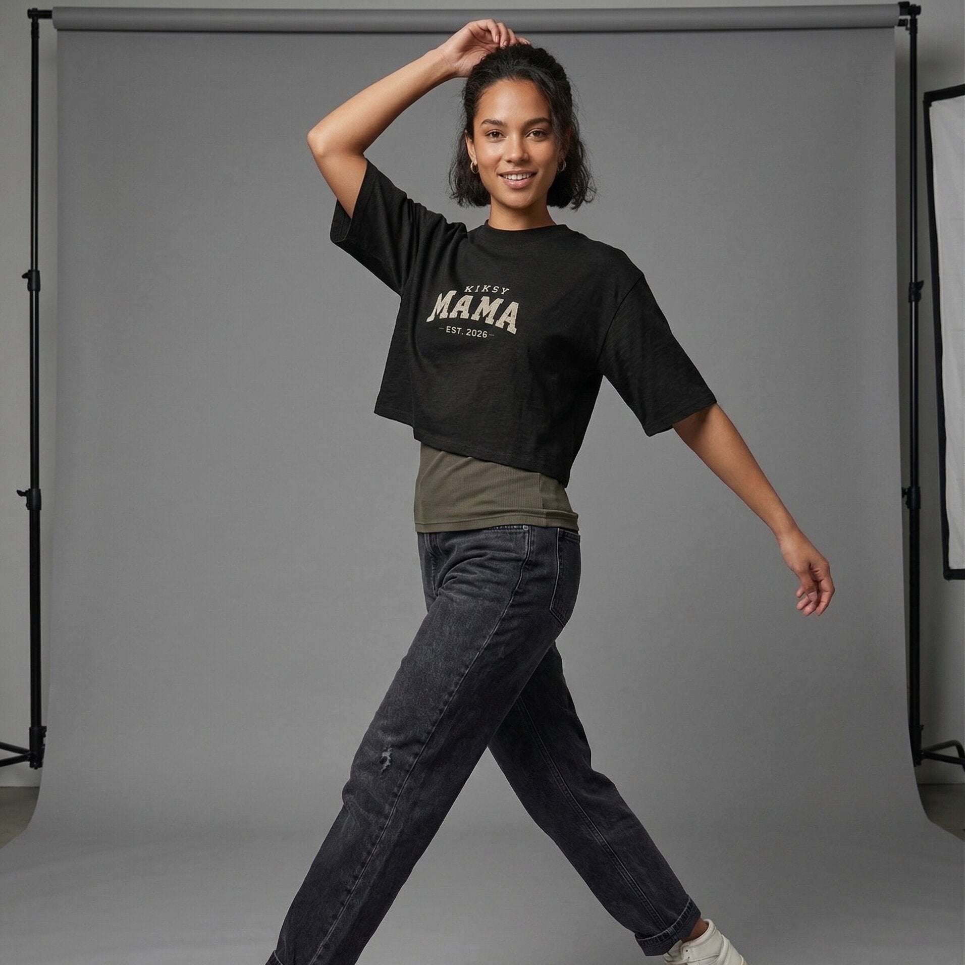 KIKSY MAMA Est. 2026 Vintage Collegiate Tee