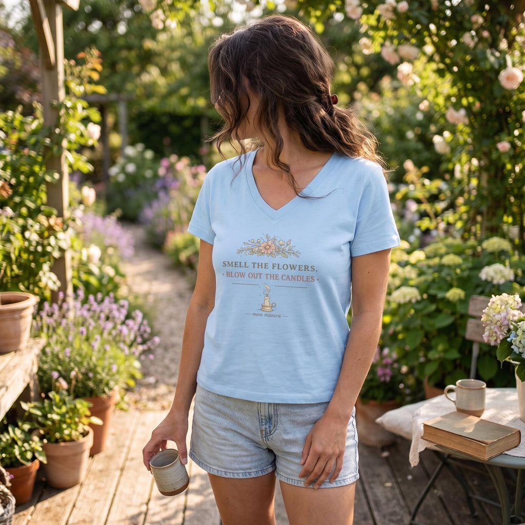 The "Mom Mantra" Signature V-Neck Essential