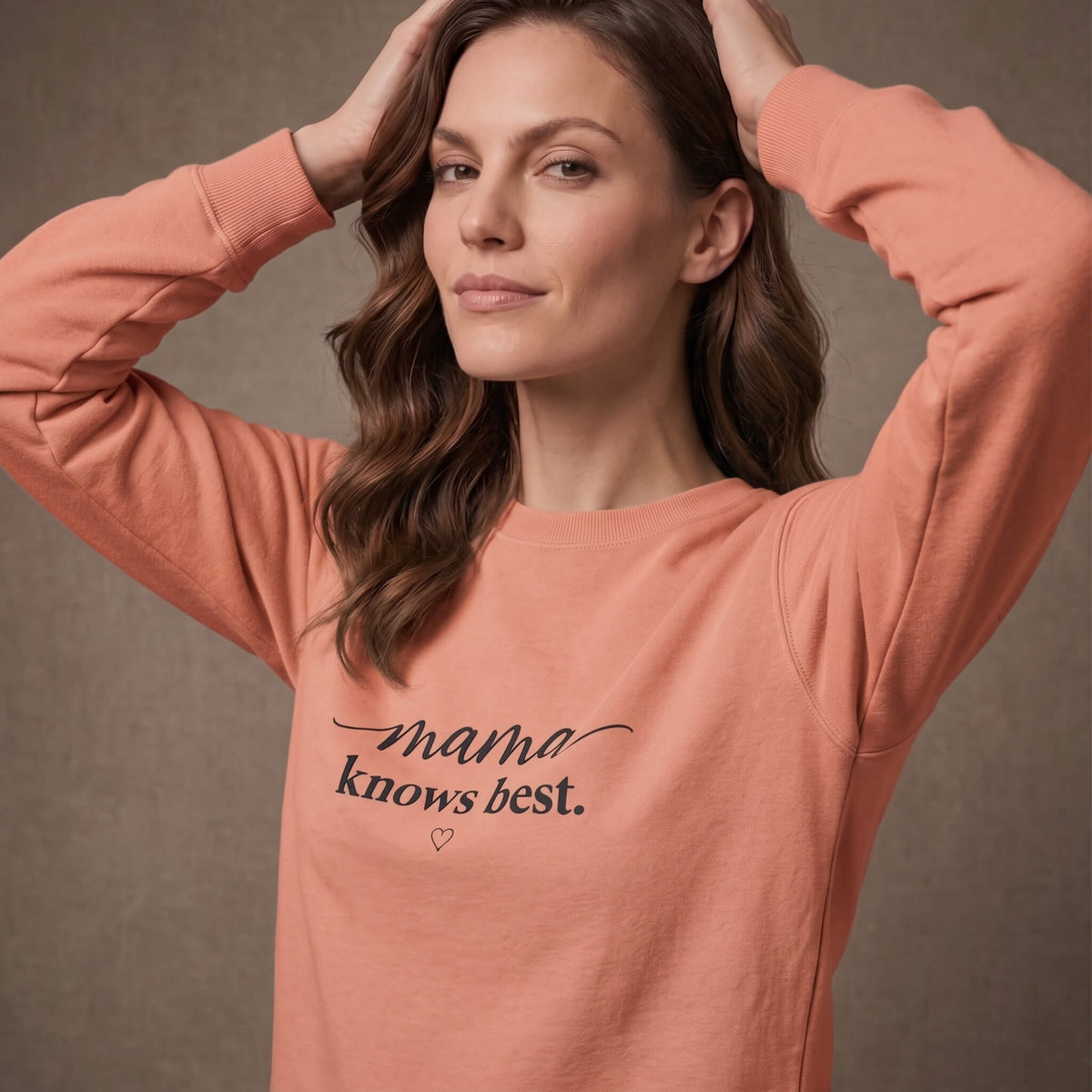 Kiksy прасковена дамска блуза Mama Knows Best от мек памук за майки