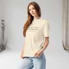 Kiksy Same Chaos Better Weather slogan t-shirt in cream, styled casually with jeans for busy UK mums.