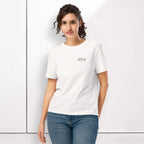 Kiksy white slogan t-shirt reading Overstimulated and Undercaffeinated