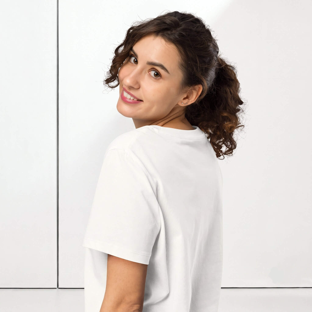 Kiksy white slogan t-shirt reading Overstimulated and Undercaffeinated